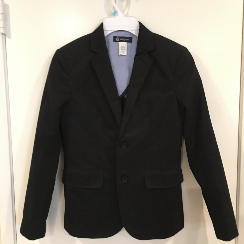 Older Boys Crew Cuts J. Crew Factory Black Thompson Suit Coat Blazer Size 12